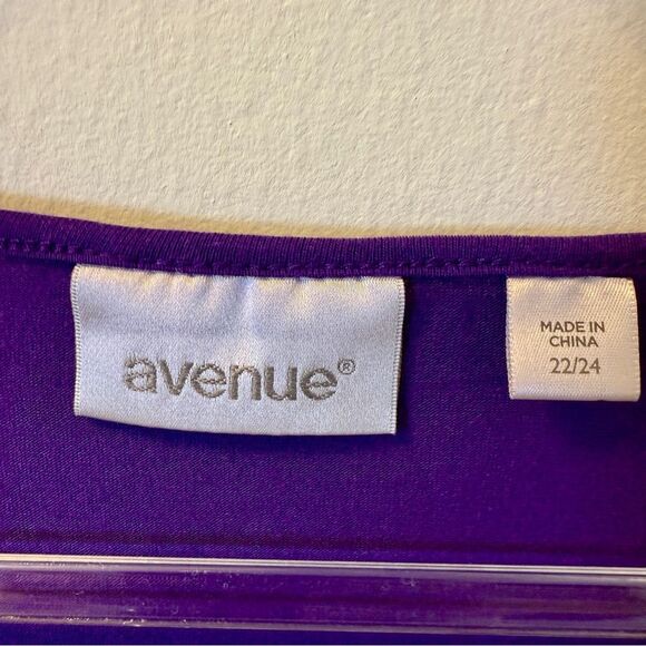 Avenue Purple Sleeveless Tiered Ruffle Top Women’s 22/24 - Picture 3 of 4